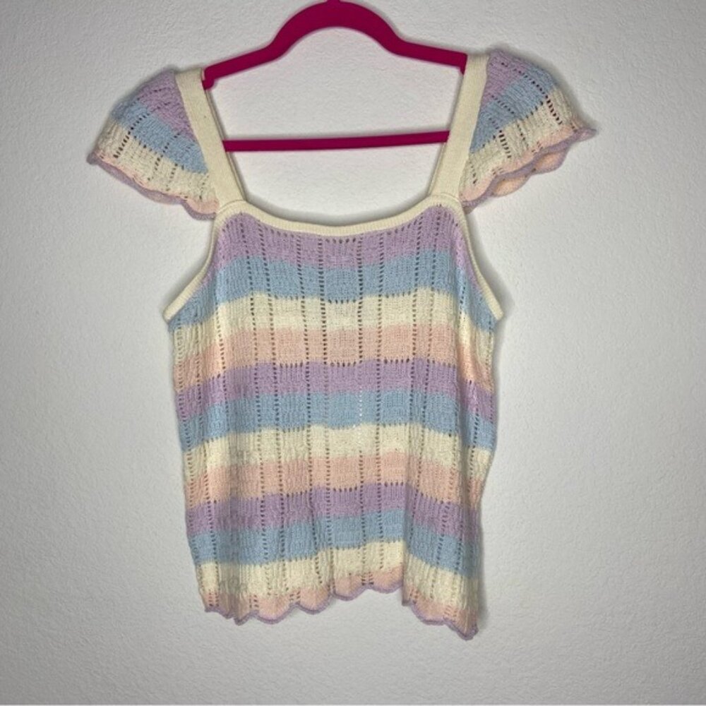 Andree by Unit Multicolor Pastel Unicorn Knit Top Size L NWT - Picture 2 of 7